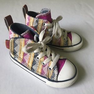 Size 7 Woven Converse Hightops